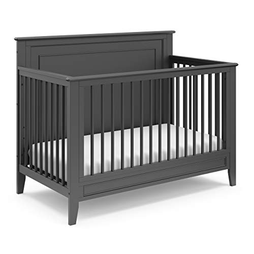 storkcraft Solstice 4-in-1 Convertible Crib, Gray, Easily Converts to Toddler Bed Day Bed or Full Be | Amazon (US)
