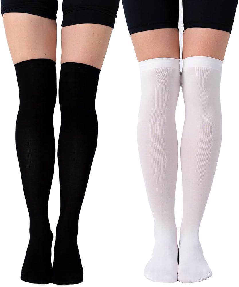 Bevigorio Thigh High Socks for Women Over the Knee Socks Long Knee High Socks for Women Thigh Hig... | Amazon (US)