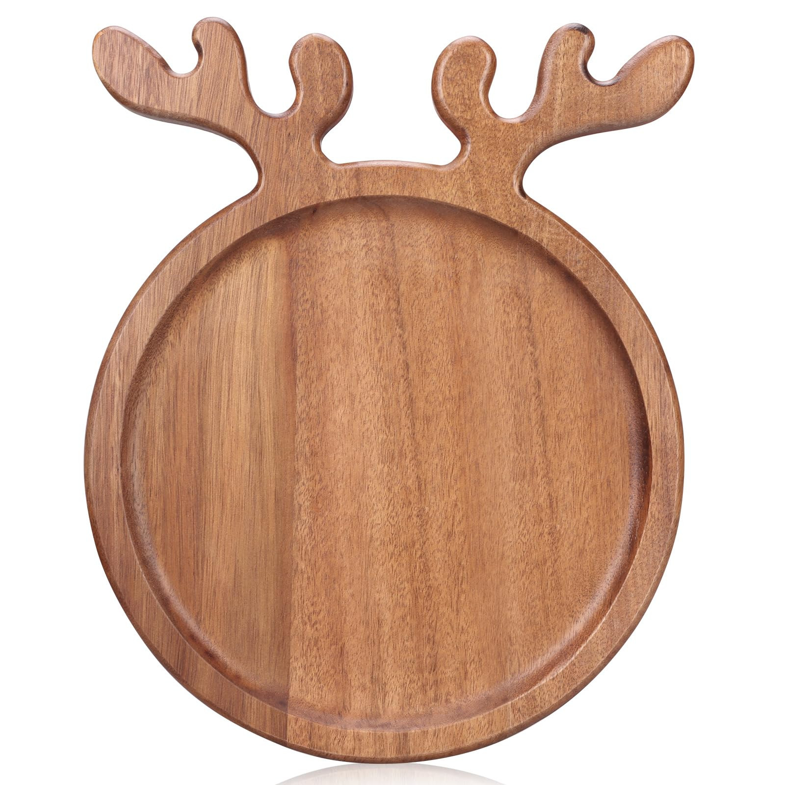 Renawe Decor Christmas Dinner Plate 12"x10" Wooden Cheese Charcuterie Board Xmas Cookies Platter ... | Amazon (US)
