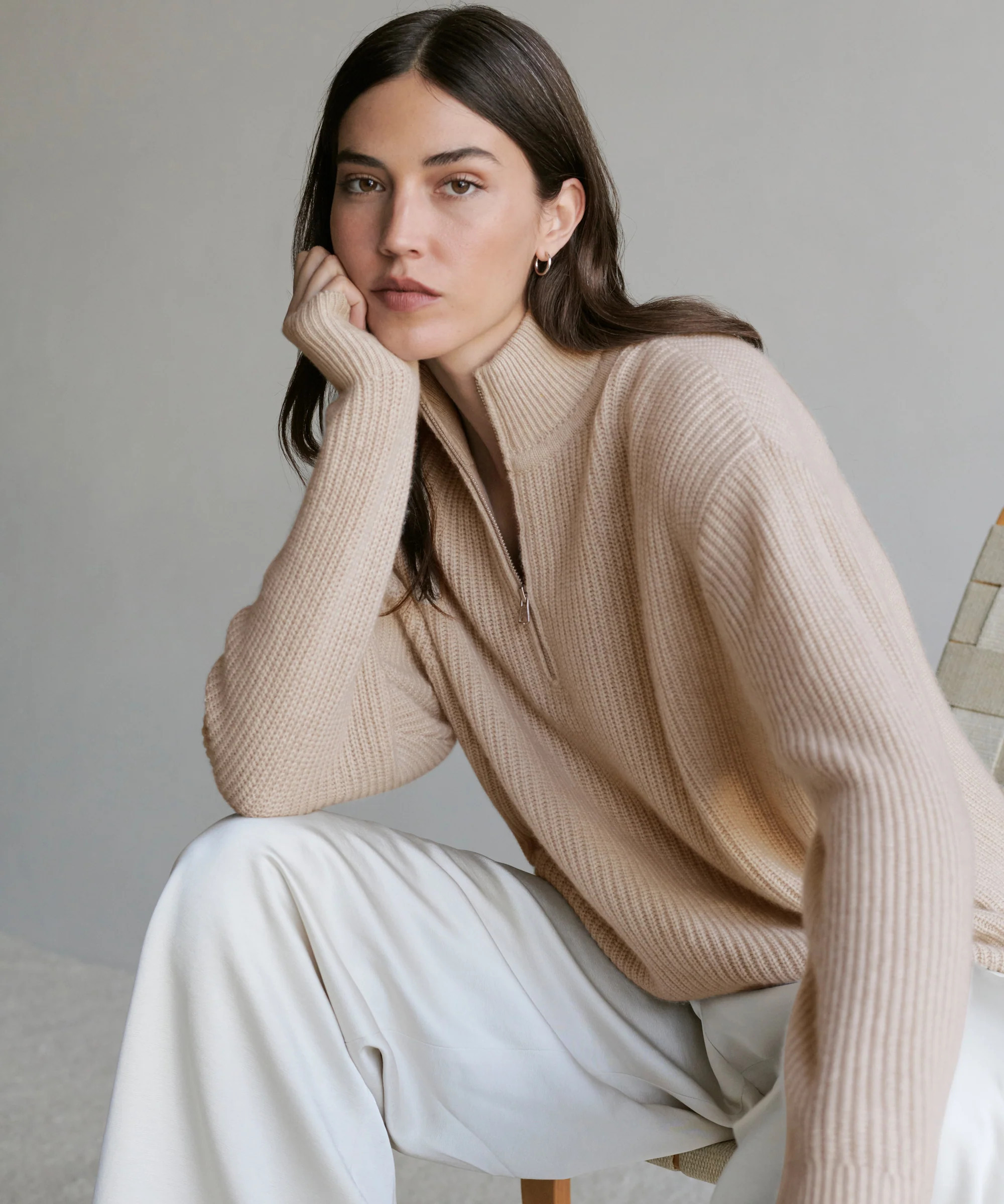 Cashmere Half Zip | Jenni Kayne