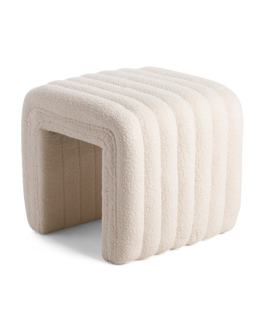 Boucle Channel Ottoman | TJ Maxx