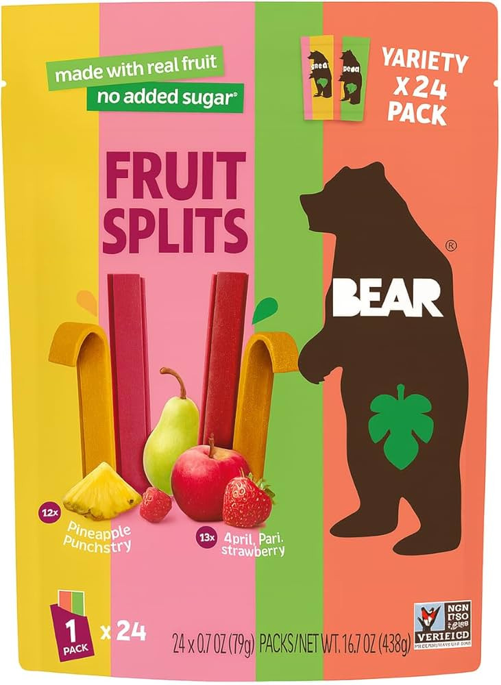 Bear Jugo de Frutas Splits - Sin azúcar añadido, hecho con fruta real, no de concentrado, sin O... | Amazon (US)