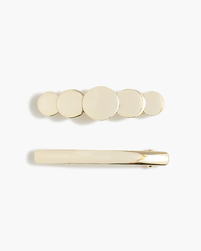 Gold twist hair barrette set | J.Crew Factory