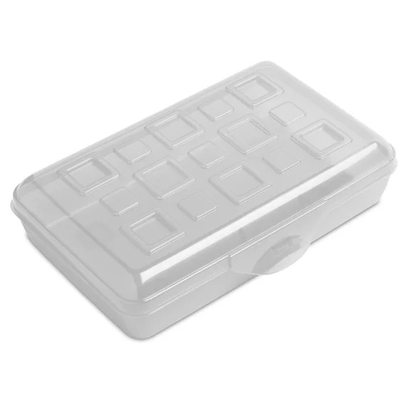 Sterilite Small Pencil Box, Plastic Case with Hinged Lid and Snap Latch, Portable Storage for Bac... | Walmart (US)
