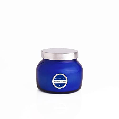 Capri Blue Signature Jar Candles - Long Lasting Soy Wax Blend - Luxury Tropical Scented Candles - Comes in Blue Decorative Glass Jar (Coconut Santal, 8 oz) | Amazon (US)