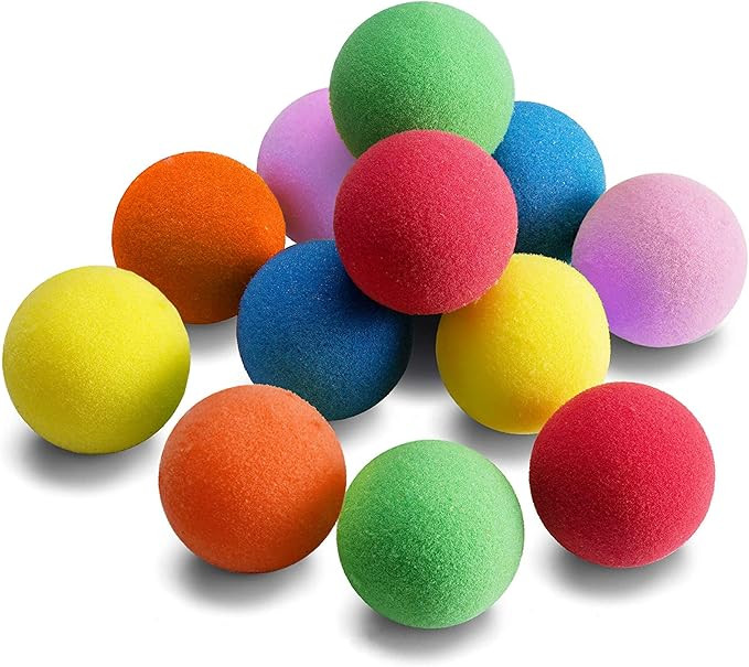 VRCLUB 12 Pieces Soft Foam Balls - Lightweight Mini Play Balls for Safe Indoor Toys Fun - Vibrant... | Amazon (US)