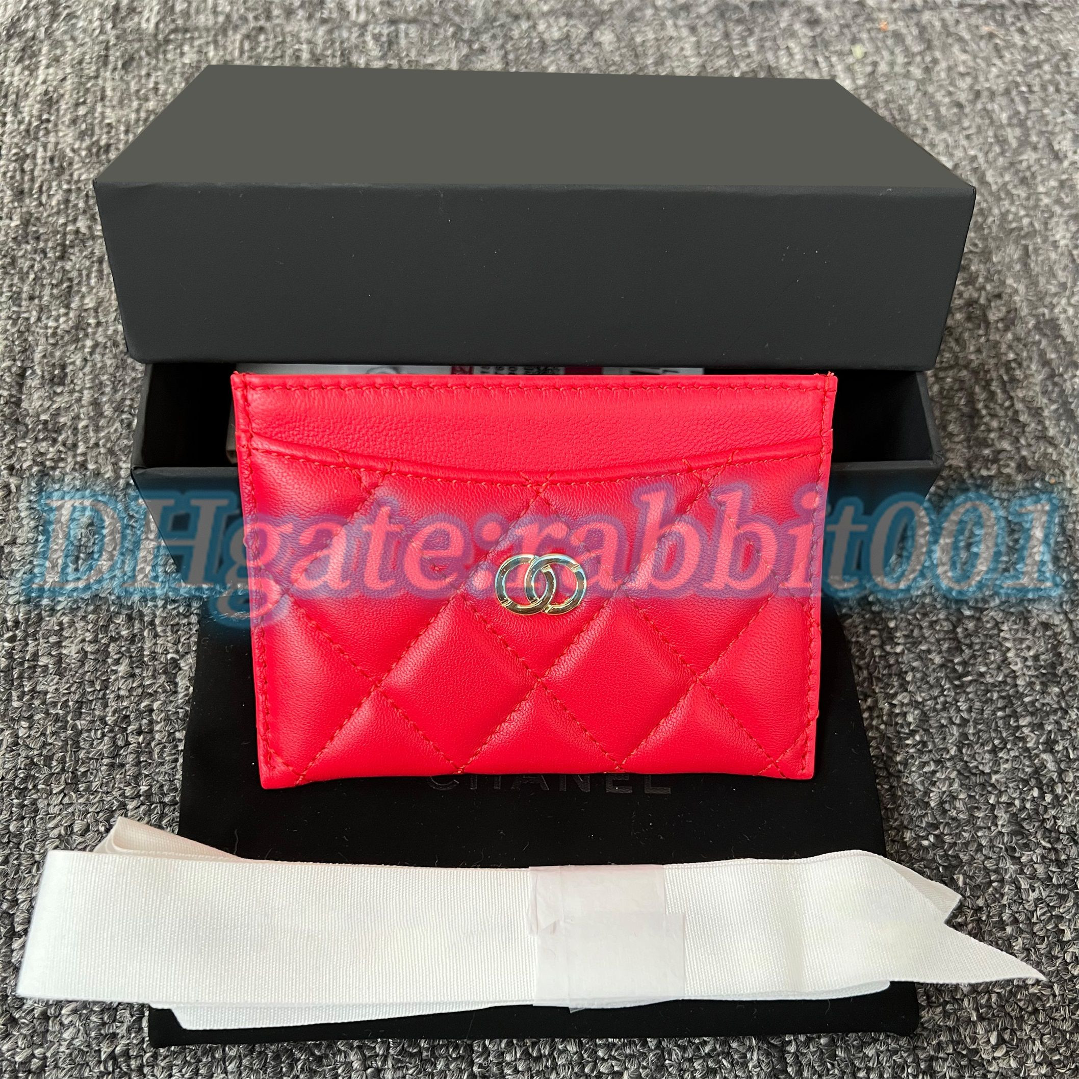 Luxury Designers Channel Purse Small Lambskin Caviar Passport Card Holders Coin Purses Womens Men... | DHGate