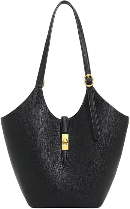 Soft Vegan Leather Bucket Tote Bags for Women Large Shoulder Crossbody Purse Working Handbags Lad... | Amazon (US)