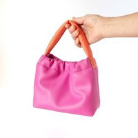 Vegan Leather Crossbody Bag Pink Mini Bag, Purse, Faux Made in Italy Bags | Etsy (US)