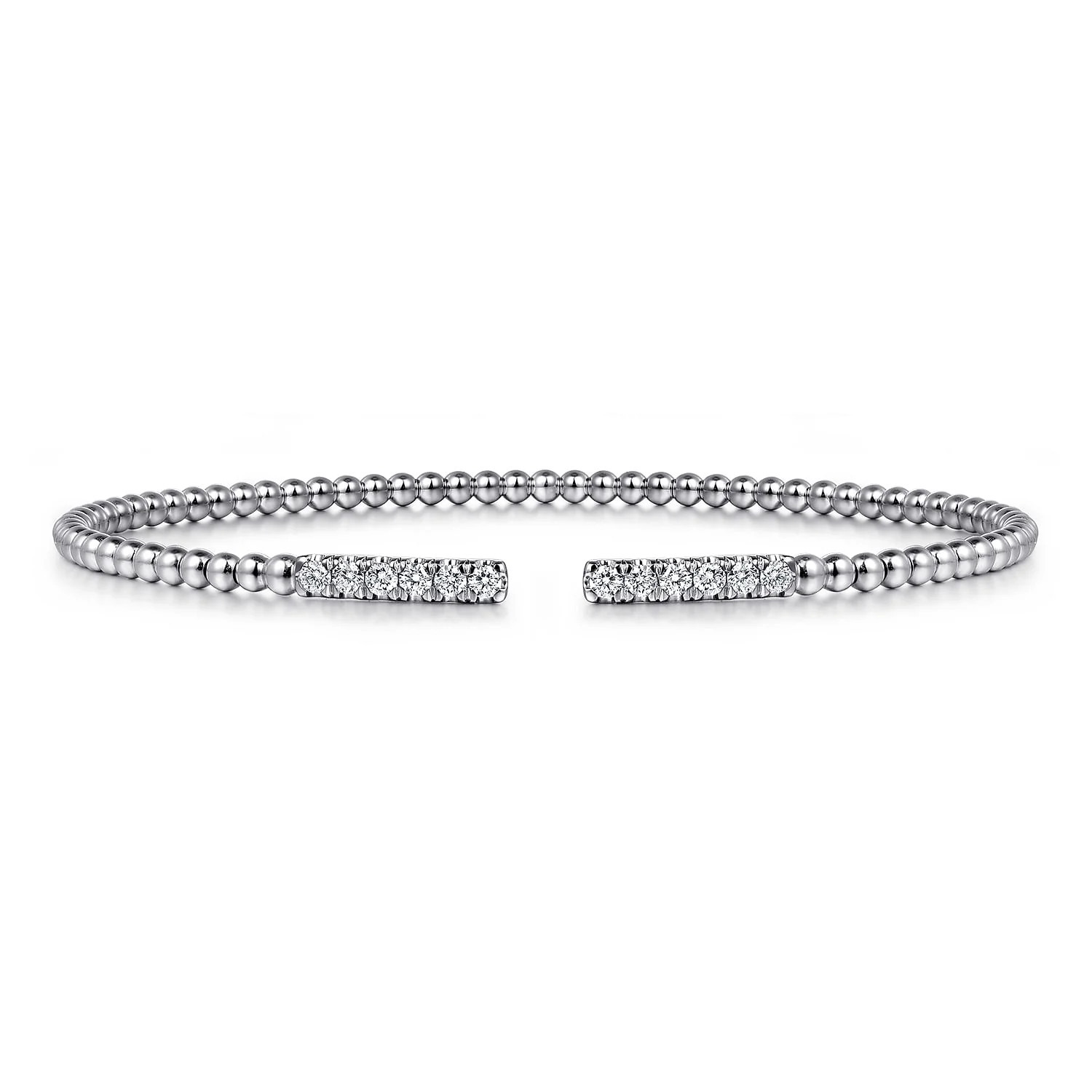 Bujukan Diamond Pave Bars Open Cuff Bangle | J. Brooks Jewelers