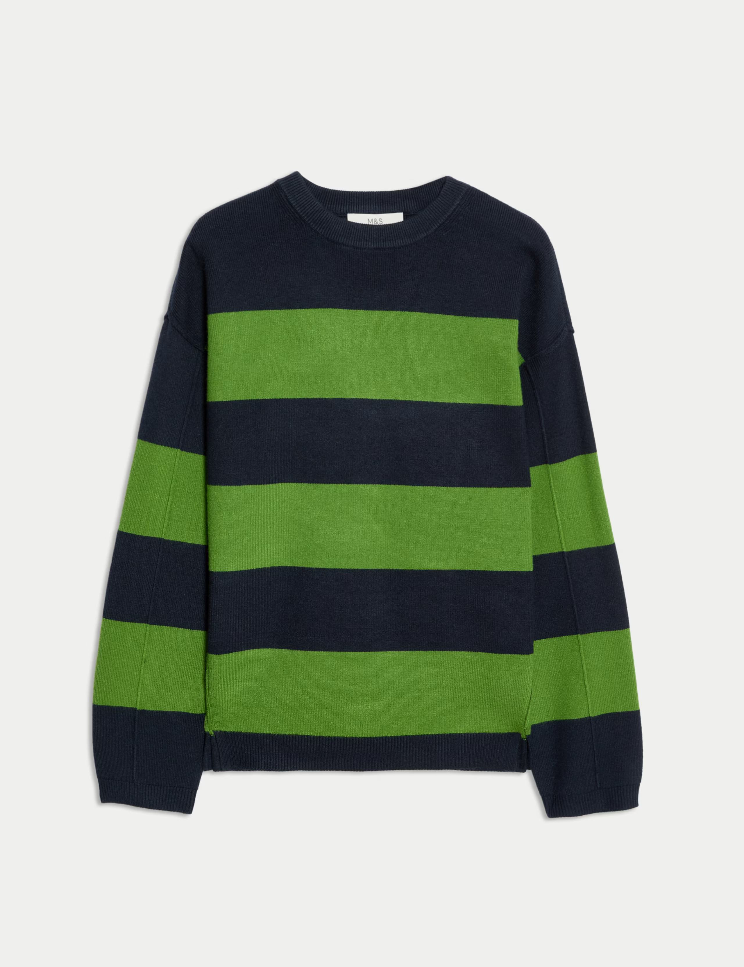 Soft Touch Striped Crew Neck Jumper | Marks & Spencer (UK)