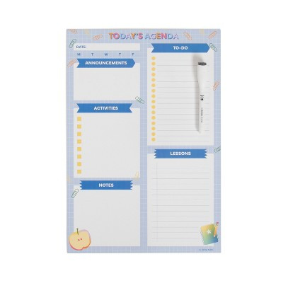U Brands 11"x16" Magnetic Dry Erase Daily Planner Teacher | Target
