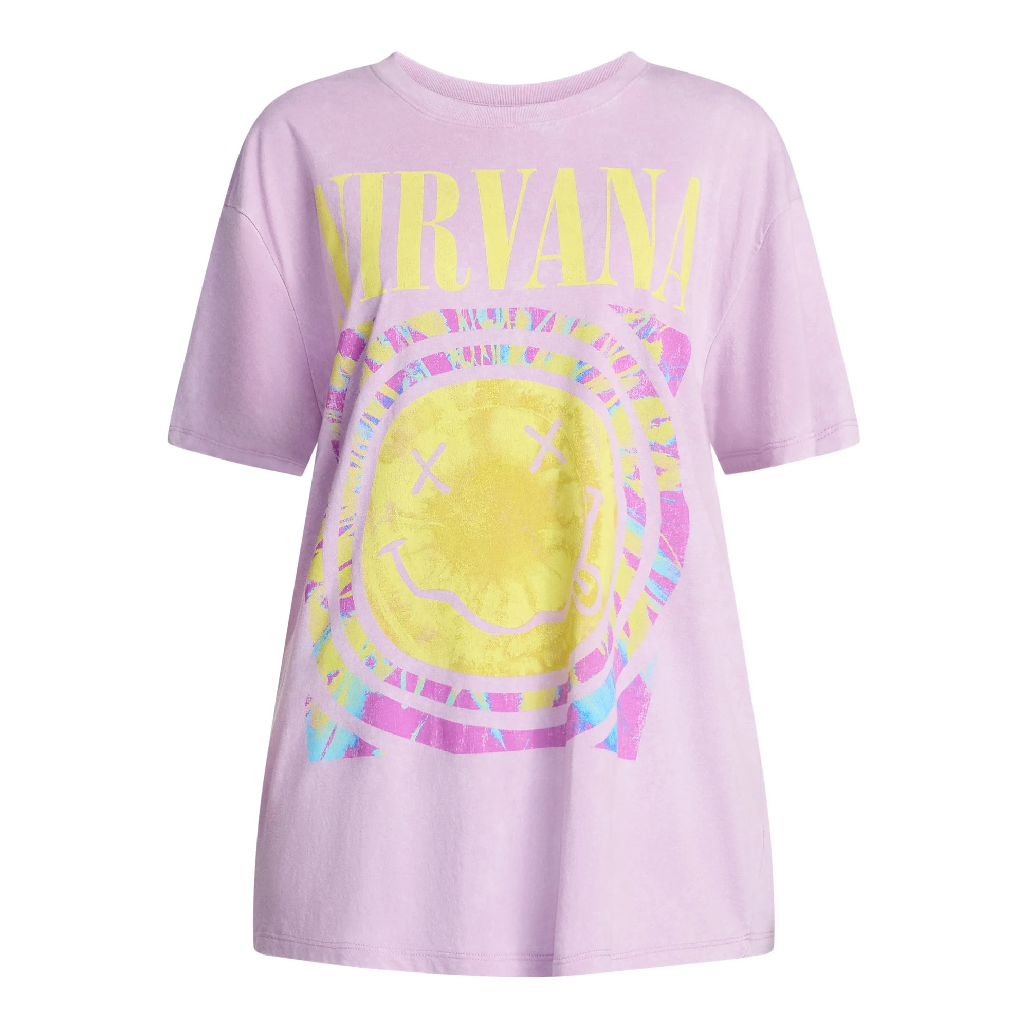 Nirvana Women's Graphic Print Tour Tee with Short Sleeves, Sizes XXS-XXL | Walmart (US)