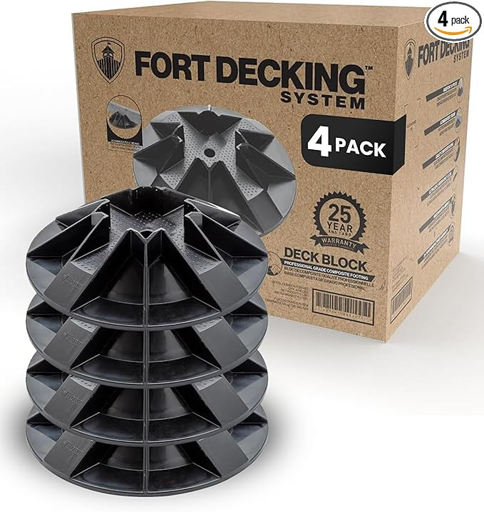 Fort Decking Foundation Deck Blocks, Designed to Accommodate 4x4 Posts, 2x4, 2x6, and 2x8 Joists ... | Amazon (US)