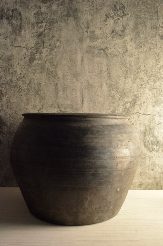Extra Large Vintage Black Grey Pot  Clay Gray Vase  Black - Etsy | Etsy (US)