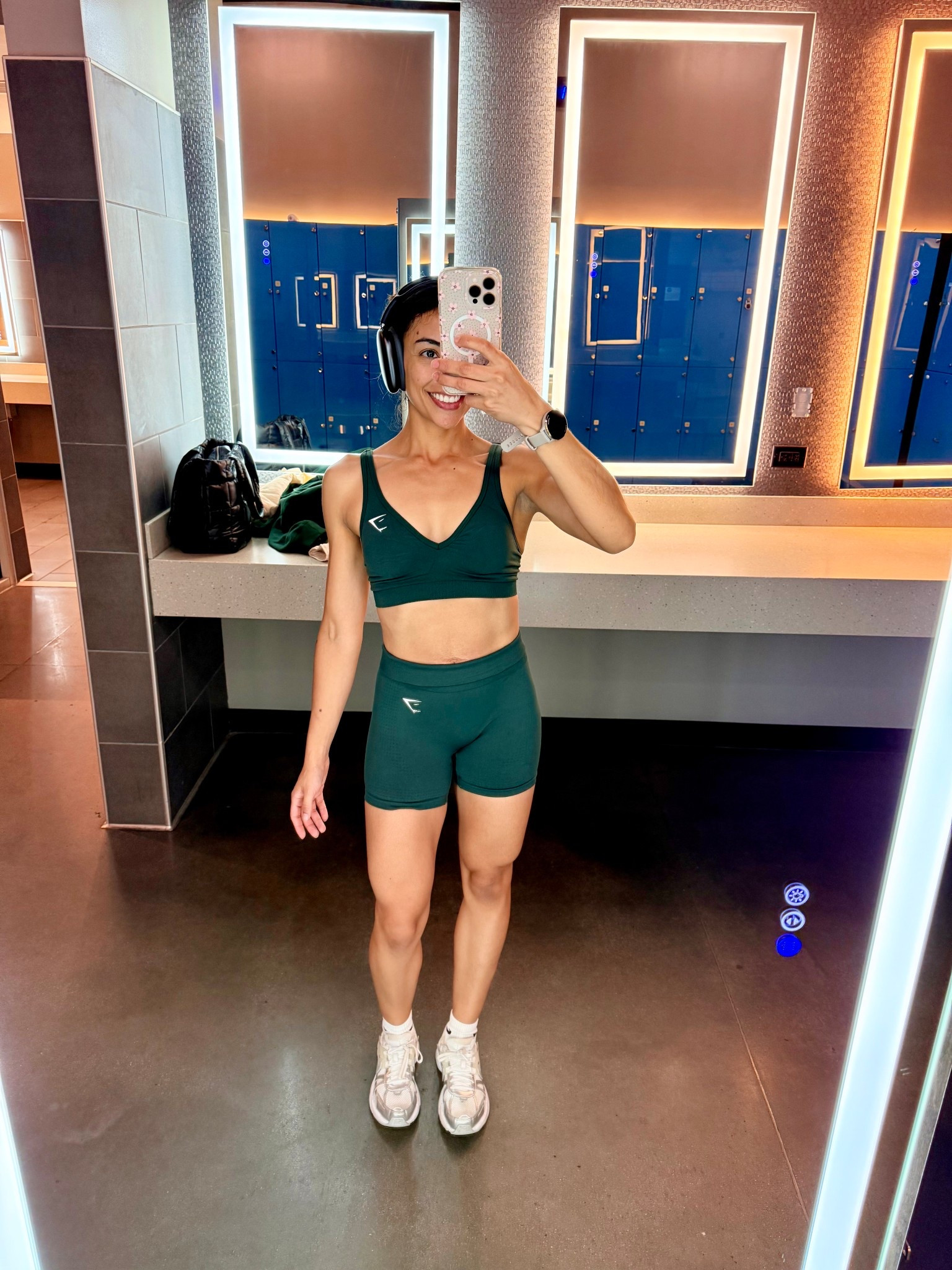 Olive green gym fit for a leg day!! 
Squat proof, sweat proof and super cute. Shorts & Sports bra on major sale 
Gym outfit, activewear, active set, gymshark set.

#LTKActive #LTKSaleAlert #LTKU