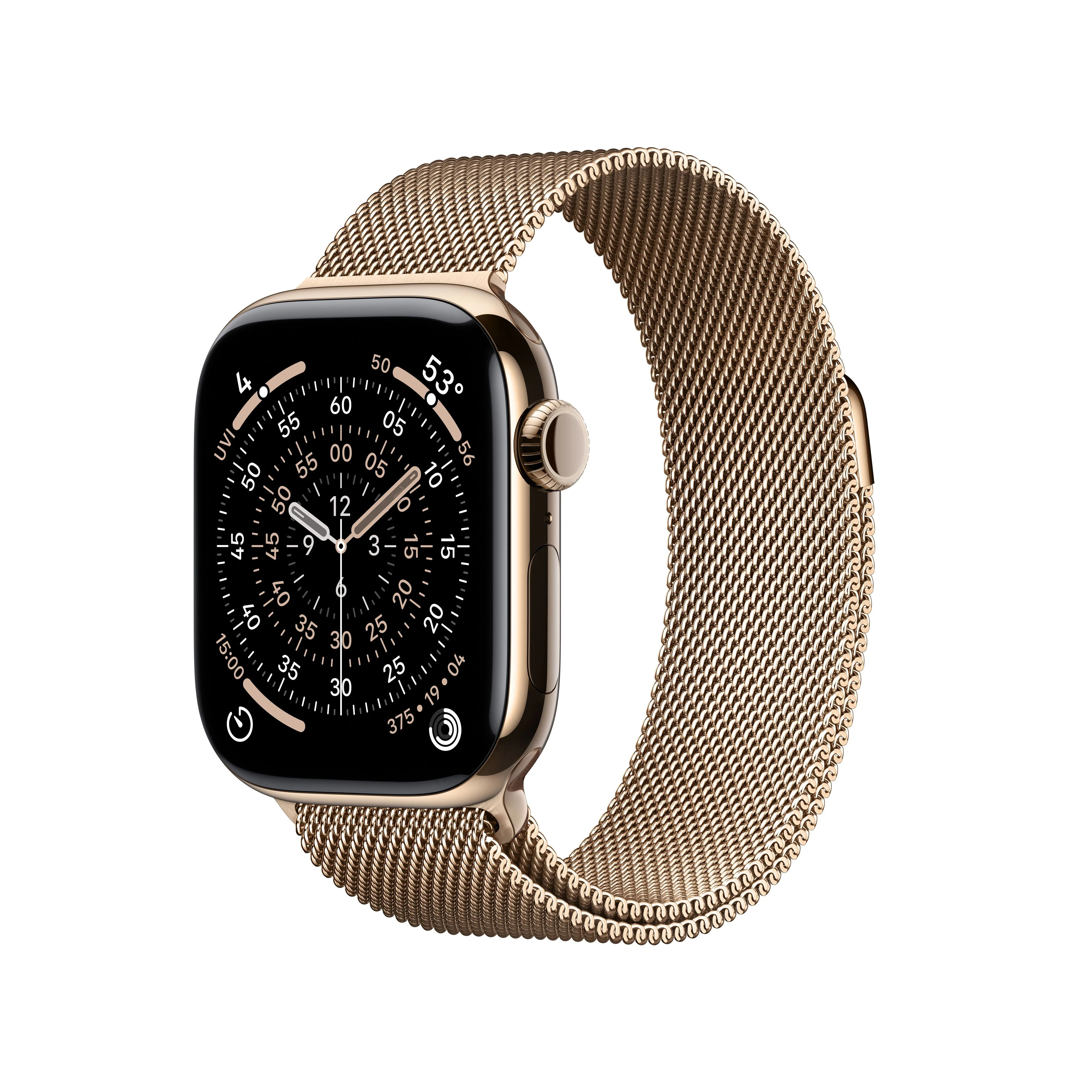 Apple Watch Series 11 [GPS + Cellular 42mm] Smartwatch with Gold Titanium Case with Gold Milanese... | Walmart (US)