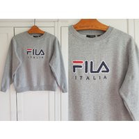 Vintage Fila Sweatshirt Gray Red Navy Blue White Men Women Shirt Size Xs/S | Etsy (US)