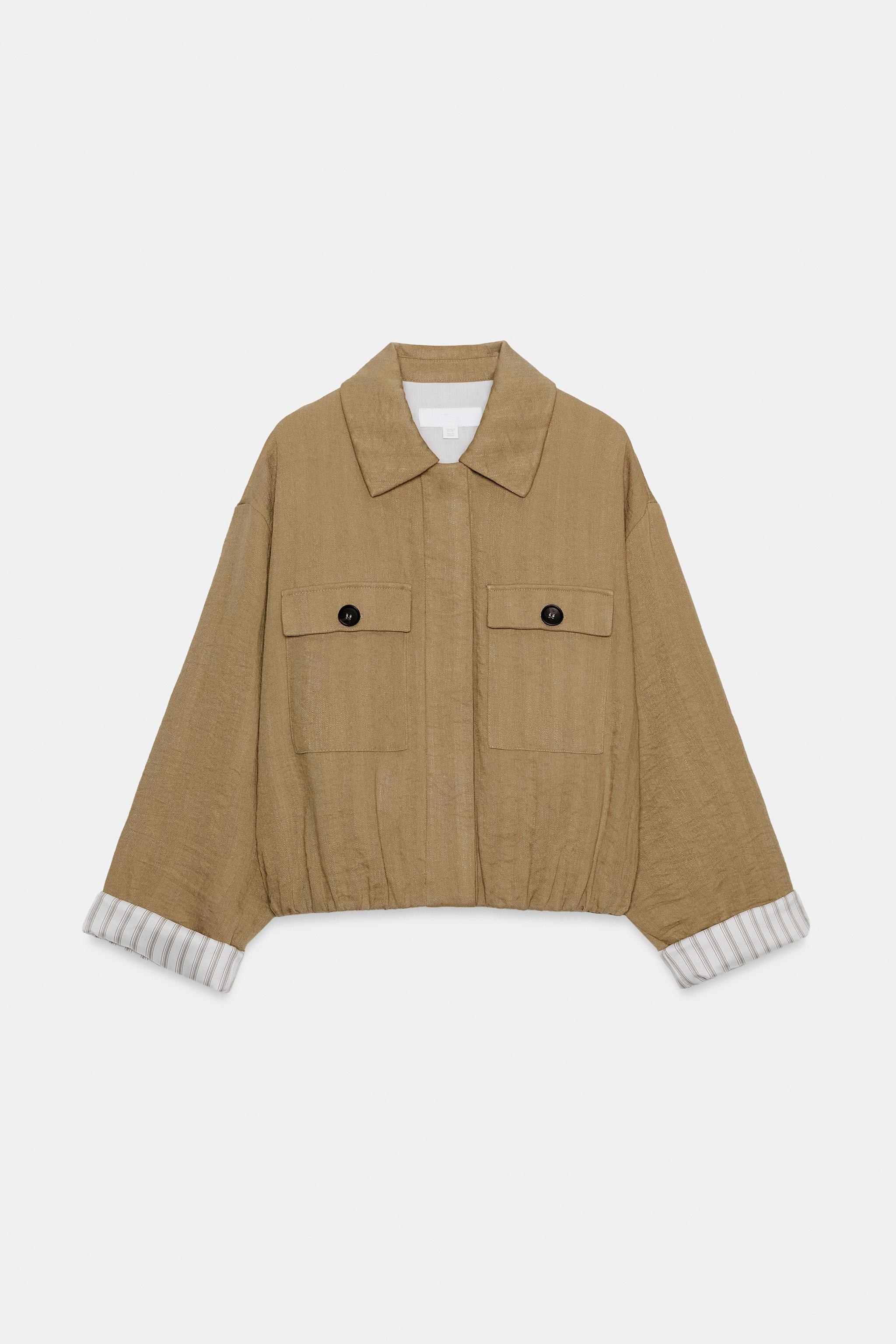 SHORT JACKET WITH ROLLED-UP SLEEVES | Zara Canada