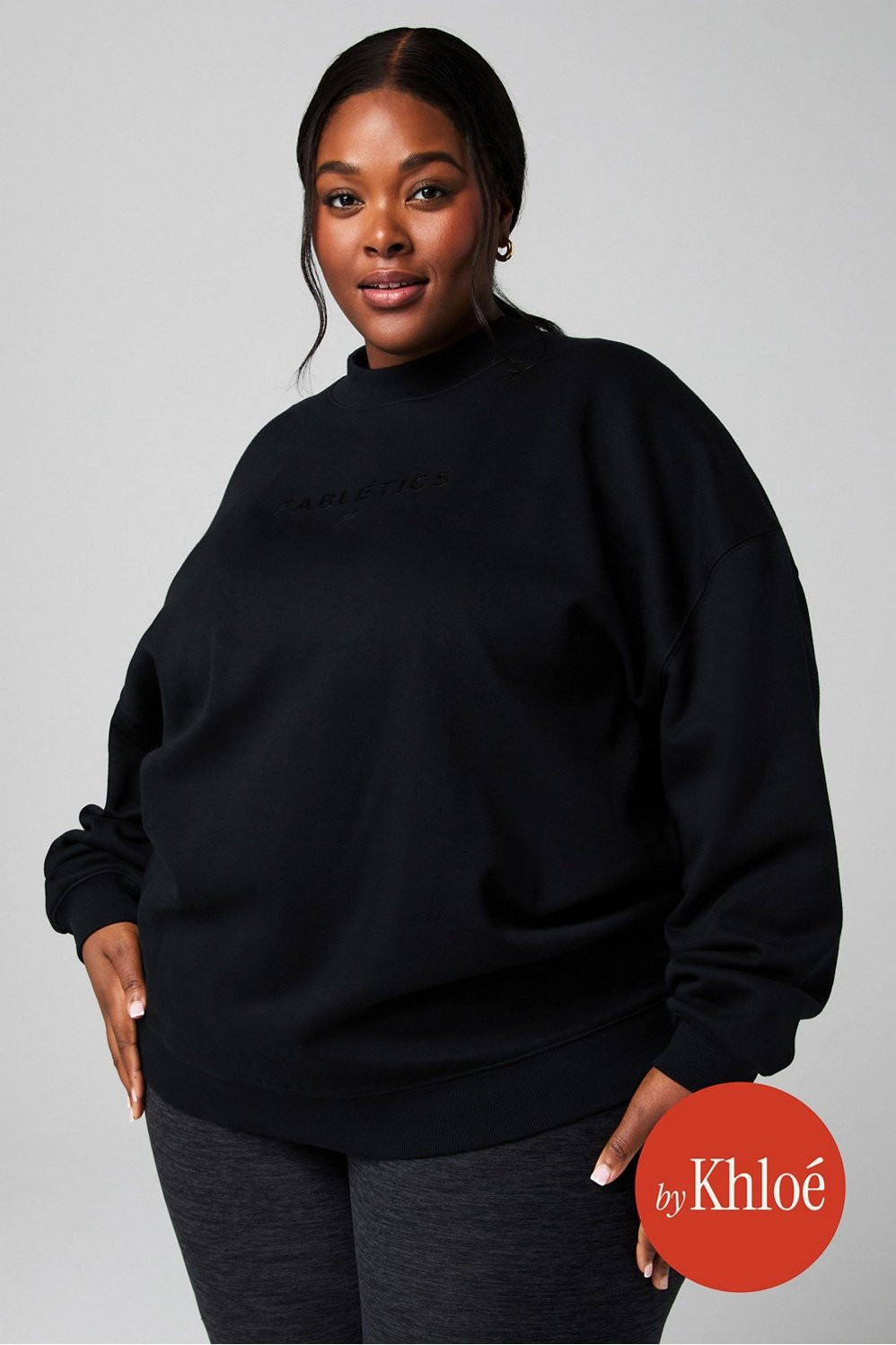 Cozy Fleece Oversized Mock Neck Sweatshirt | Fabletics