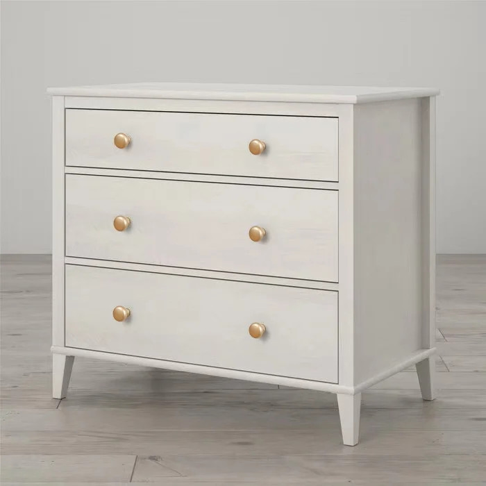 White Dressers Chest of Drawers, 3 Drawer White Bedroom Storage Furniture, Drawer Dresser, Unique... | Walmart (US)