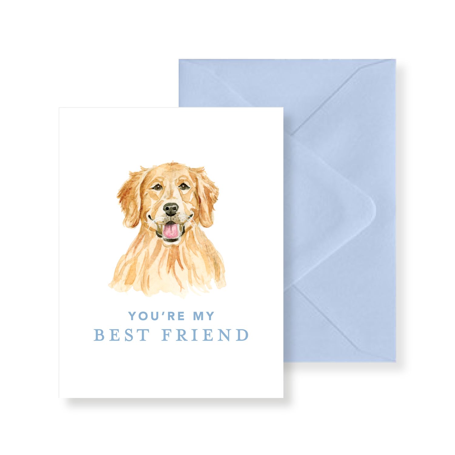 You're My Best Friend Watercolor Valentine's Day Greeting Card — Simply Jessica Marie | Simply Jessica Marie