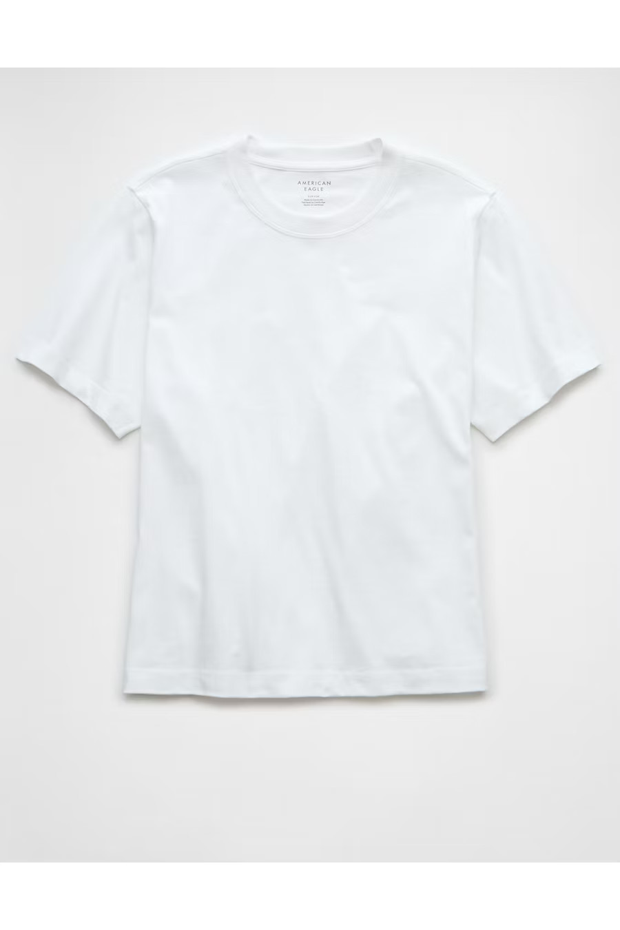 AE Relaxed Fit Everyday Luxe T-Shirt Women's White L | American Eagle Outfitters (US & CA)