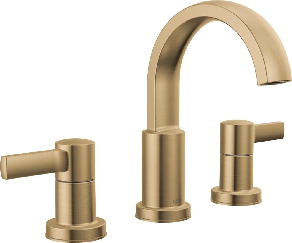 Albion Brushed Gold Bathroom Faucet 3 Hole, 8 Inch Widespread 2-Handle Bathroom Sink Faucet for V... | Wayfair North America