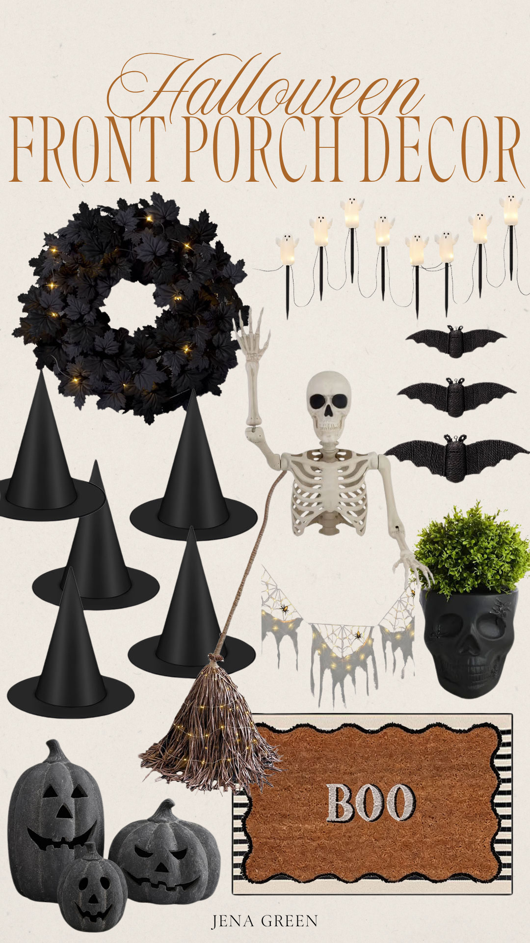 Halloween Front Porch Decor | Halloween Decor | Halloween Door Mat 

 #LTKSeasonal #LTKHome