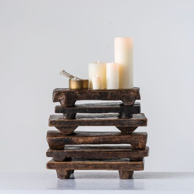 Vintage Wood Display Riser | Antique Farm House