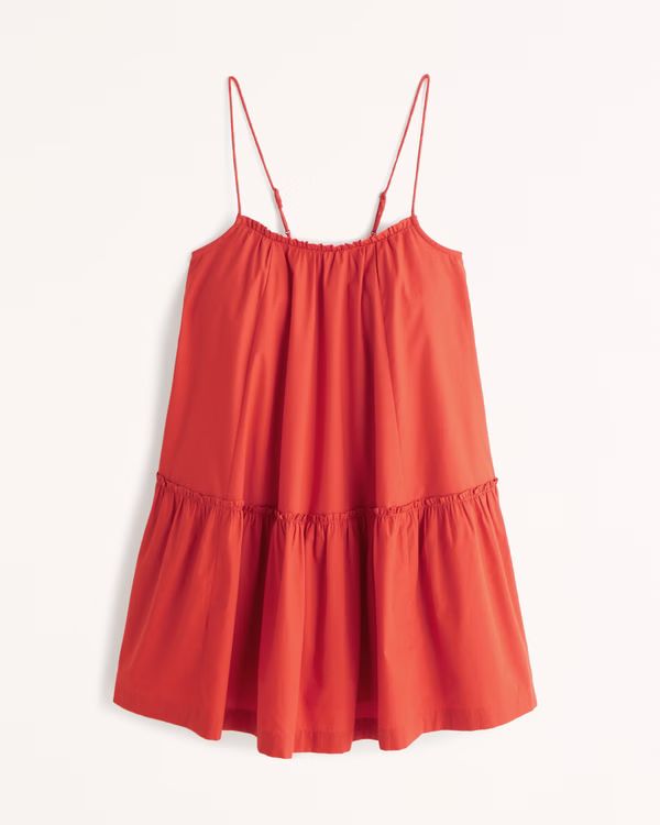 Women's Ruffle Trapeze Mini Dress | Women's Dresses & Jumpsuits | Abercrombie.com | Abercrombie & Fitch (US)