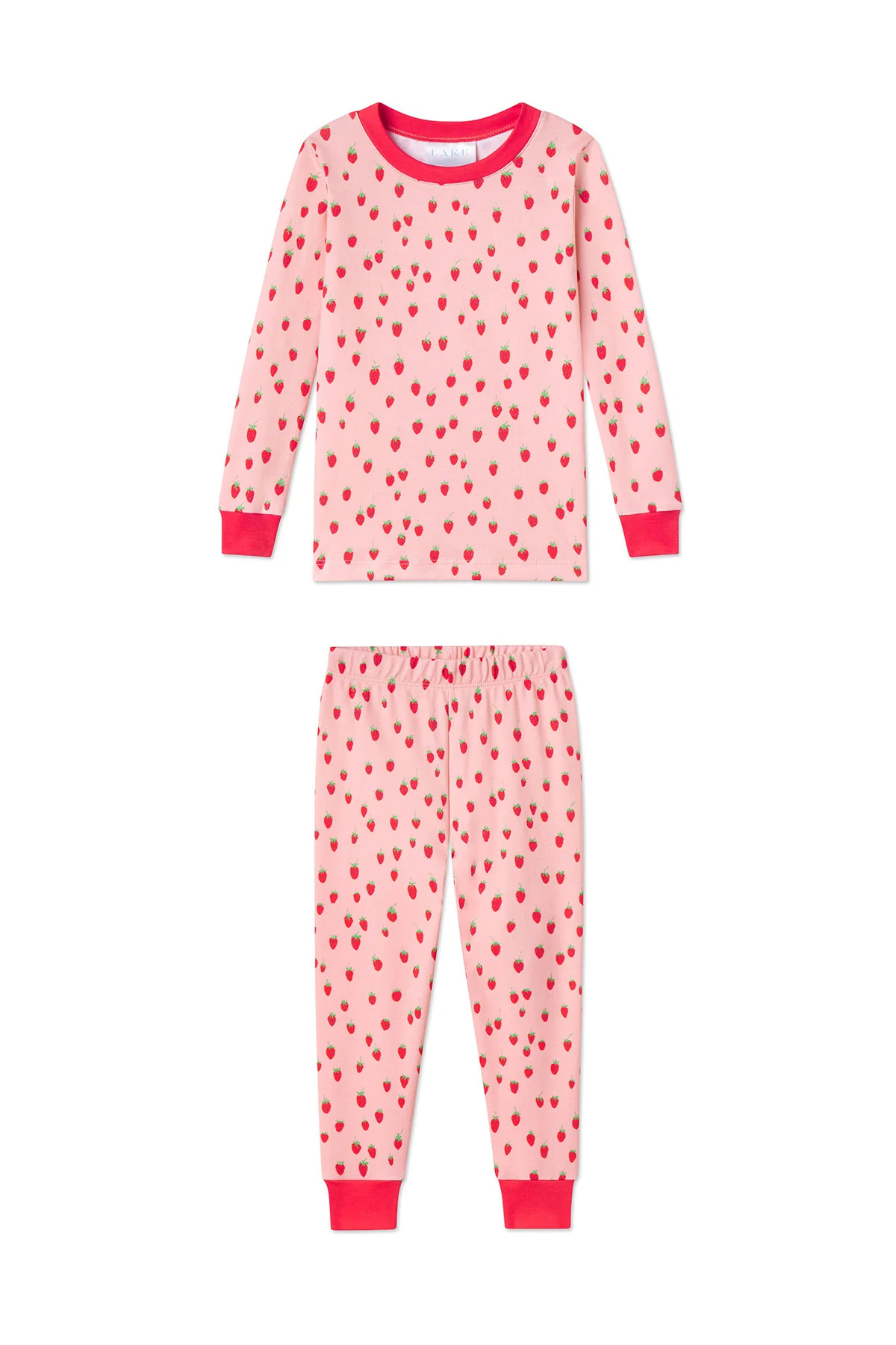 Kids Long-Long Set in Strawberry Patch | Lake Pajamas