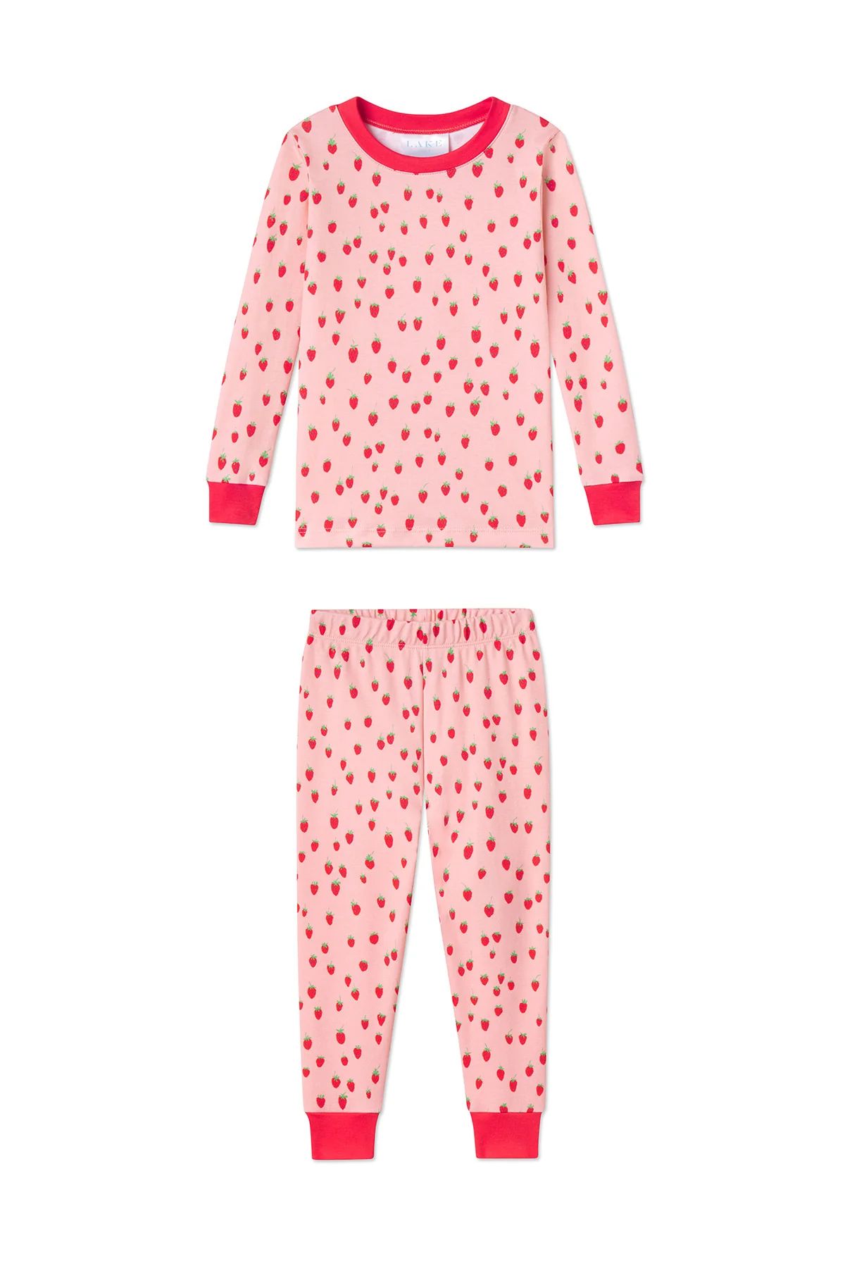 Kids Long-Long Set in Strawberry Patch | Lake Pajamas