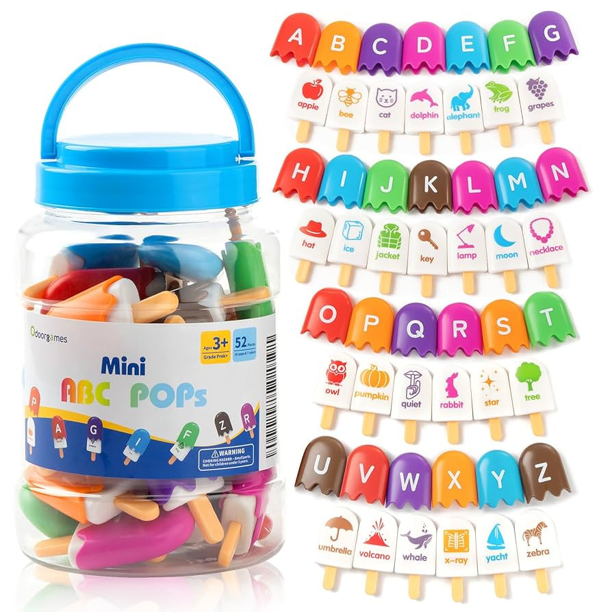 ABC Popsicles – Alphabet Learning Toys, Preschool Educational Toys for Classroom - Fun and Enga... | Amazon (US)