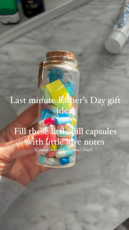 Love pill capsules fill with little notes to open once a day! 

Amazon find
Father’s Day 
 

#LTKVideo
