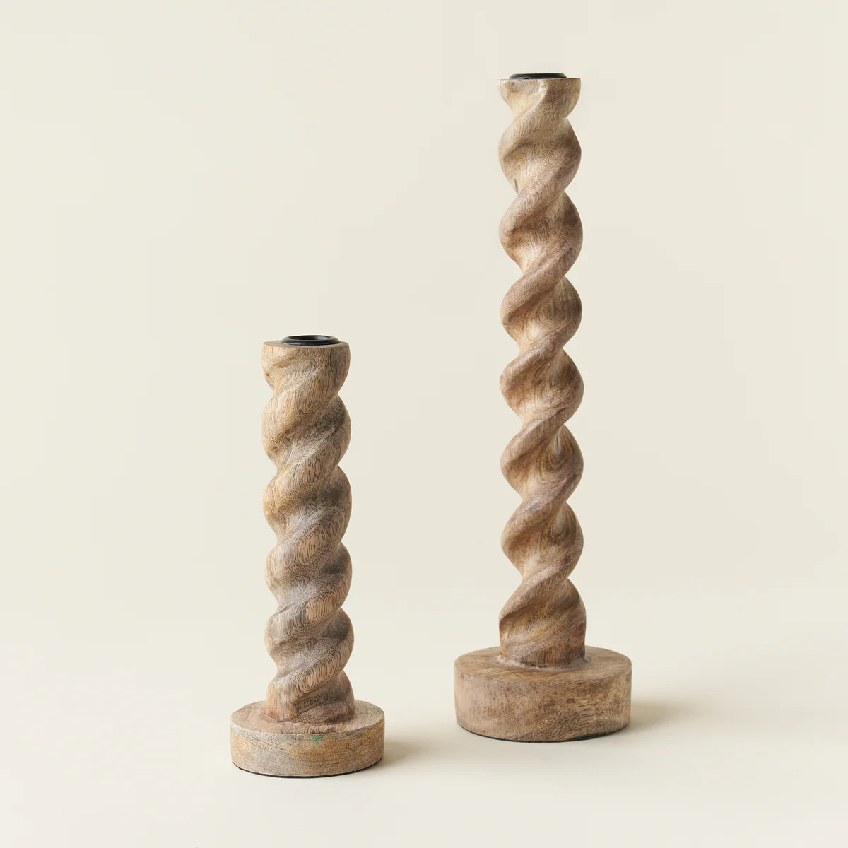 Twisted Mango Wood Taper Holder | Kate Marker Home