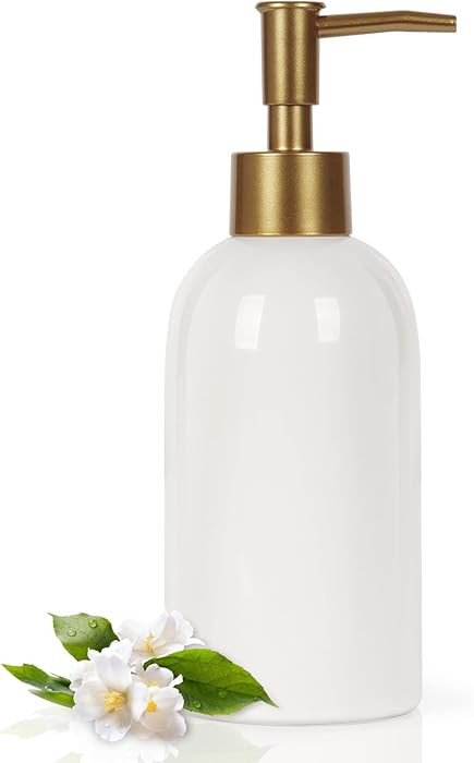Natheeph 14OZ Ceramic Soap Dispenser Ceramic Soap Pump Dispenser Can Fill Liquid for Bathroom/Kit... | Amazon (US)