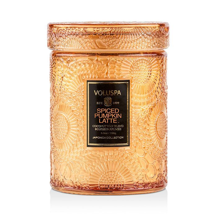 Spiced Pumpkin Latte Mini Tall Glass Jar Candle with Lid | Bloomingdale's (US)