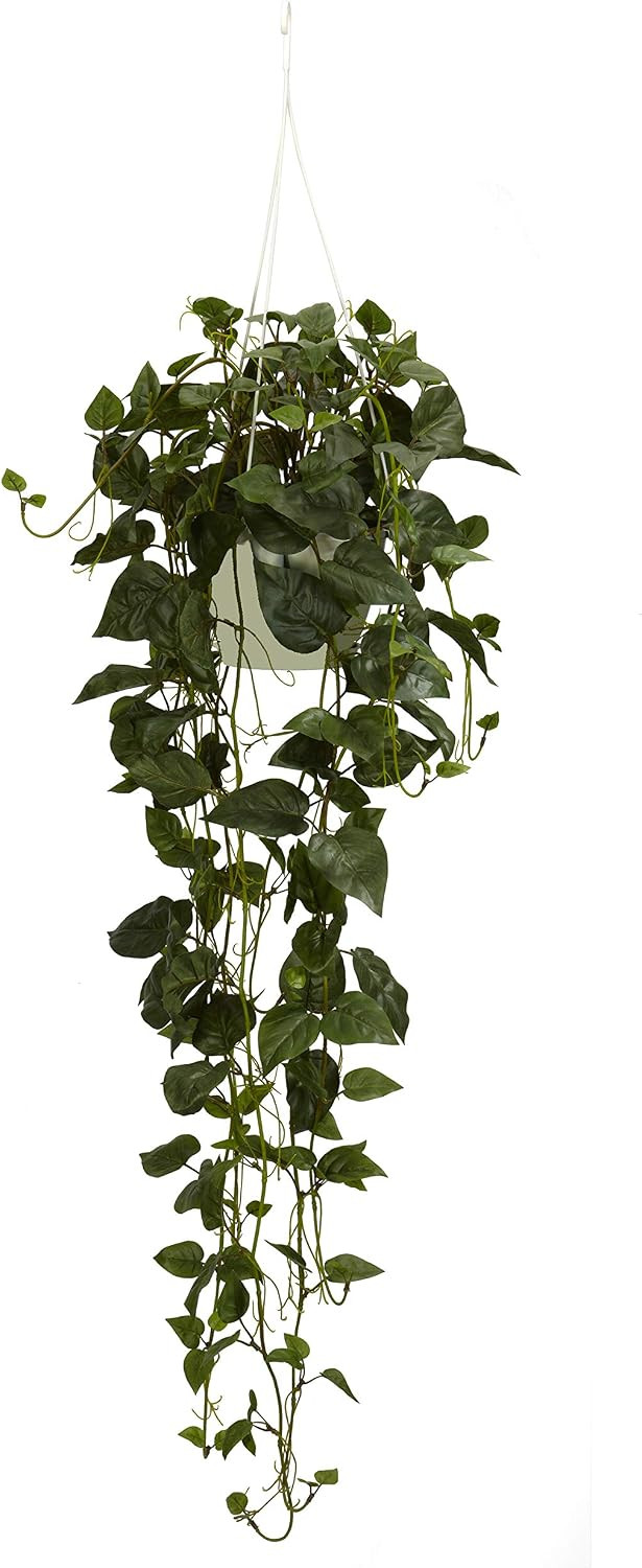 Nearly Natural 4762 44in. Philodendron Hanging Basket Silk Plant | Amazon (US)