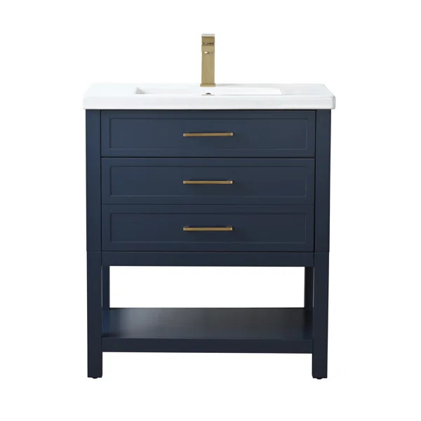 Vicini 30'' Single Vanity with Ceramic Top | Wayfair North America
