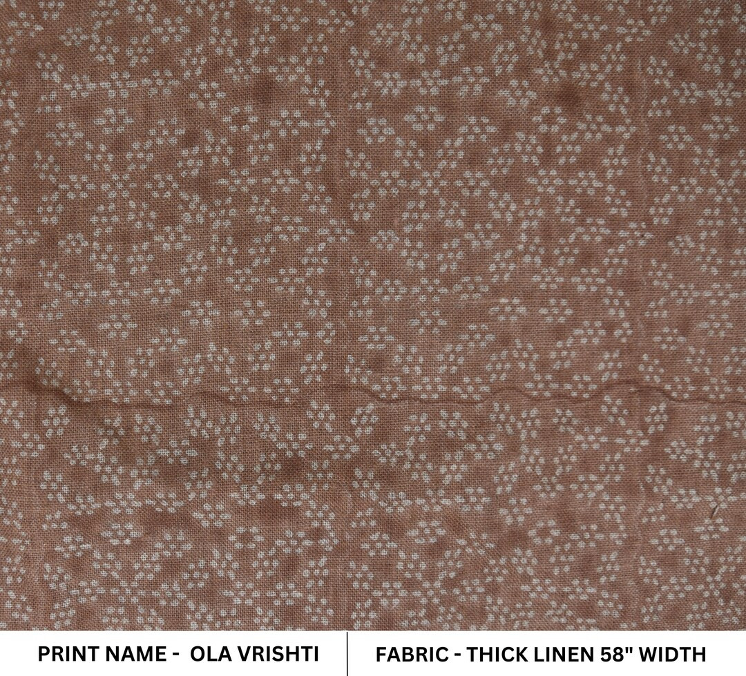 Thick Linen 58 Wide, Indian Fabric, Linen by the Yard, Pillow Fabric, Hand Block Fabric, Sewing F... | Etsy (US)