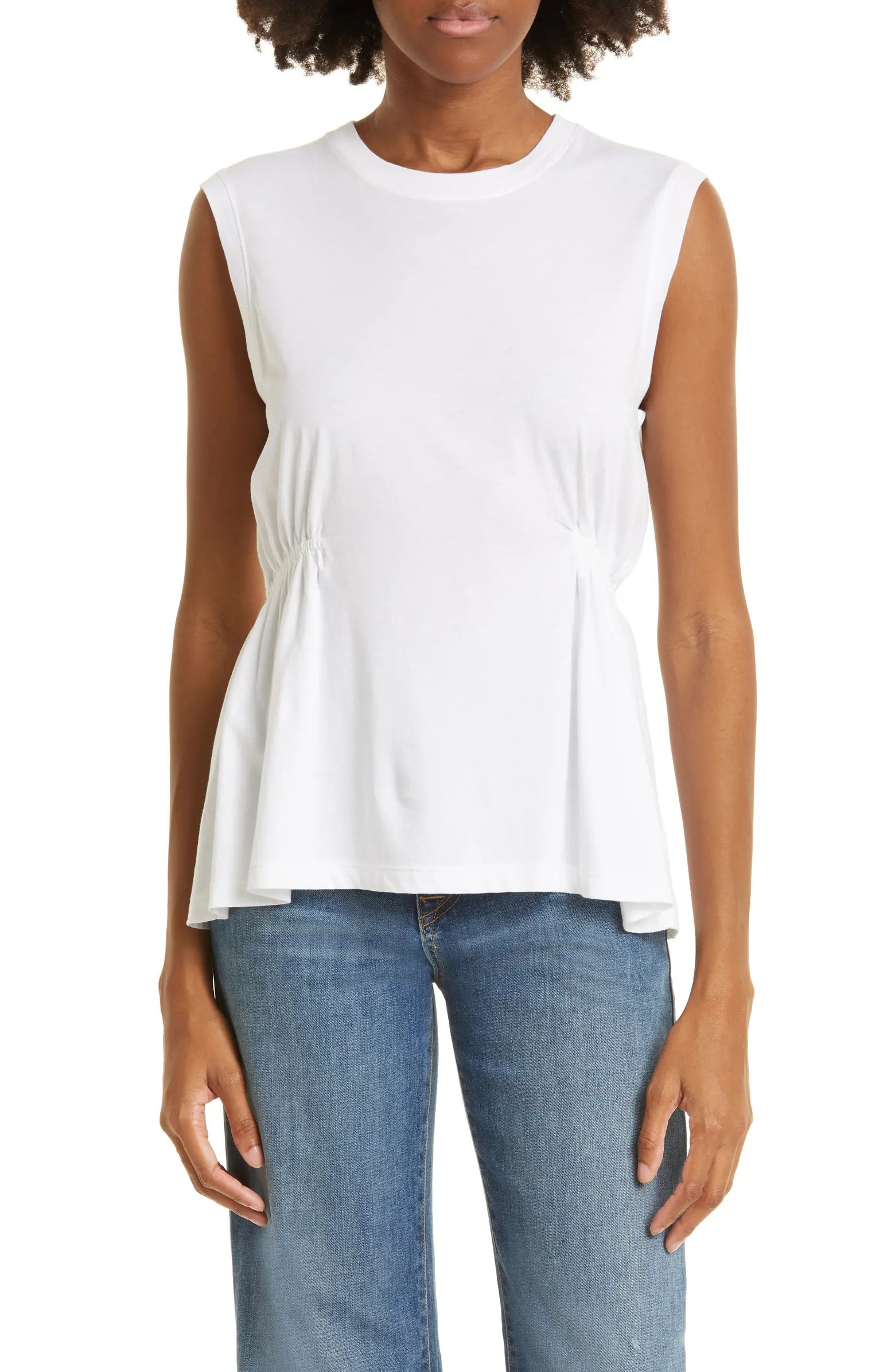 ATM Anthony Thomas Melillo Classic Cinched Waist Jersey Sleeveless Blouse | Nordstrom | Nordstrom