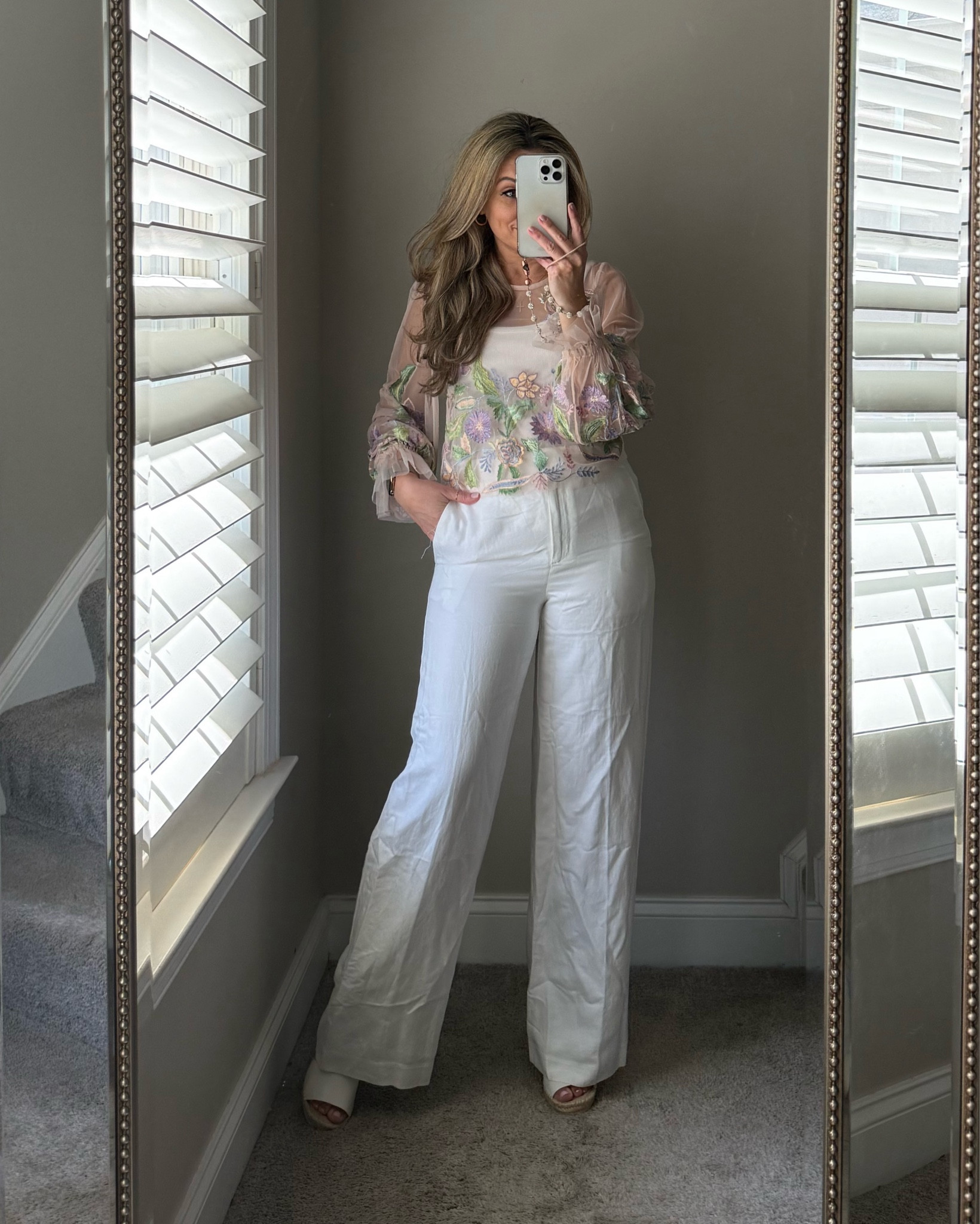 Pretty mesh top, perfect for Mother’s Day or graduation,  not too cropped, goes great with white pants or jeans 

#LTKootd #LTKMothersDay #LTKgrwm