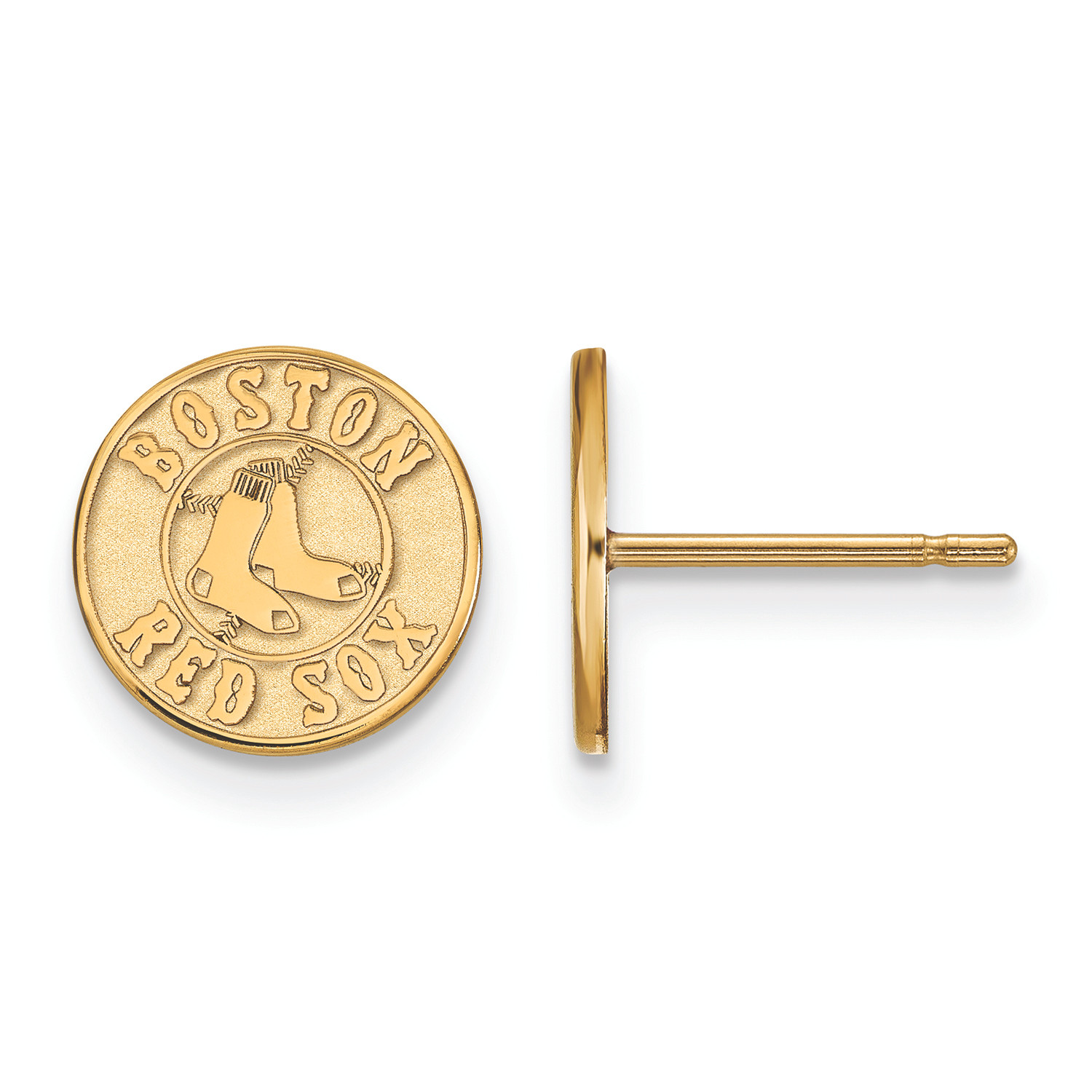 Women's Boston Red Sox 14k Yellow Gold Extra Small Post Earrings | Fanatics
