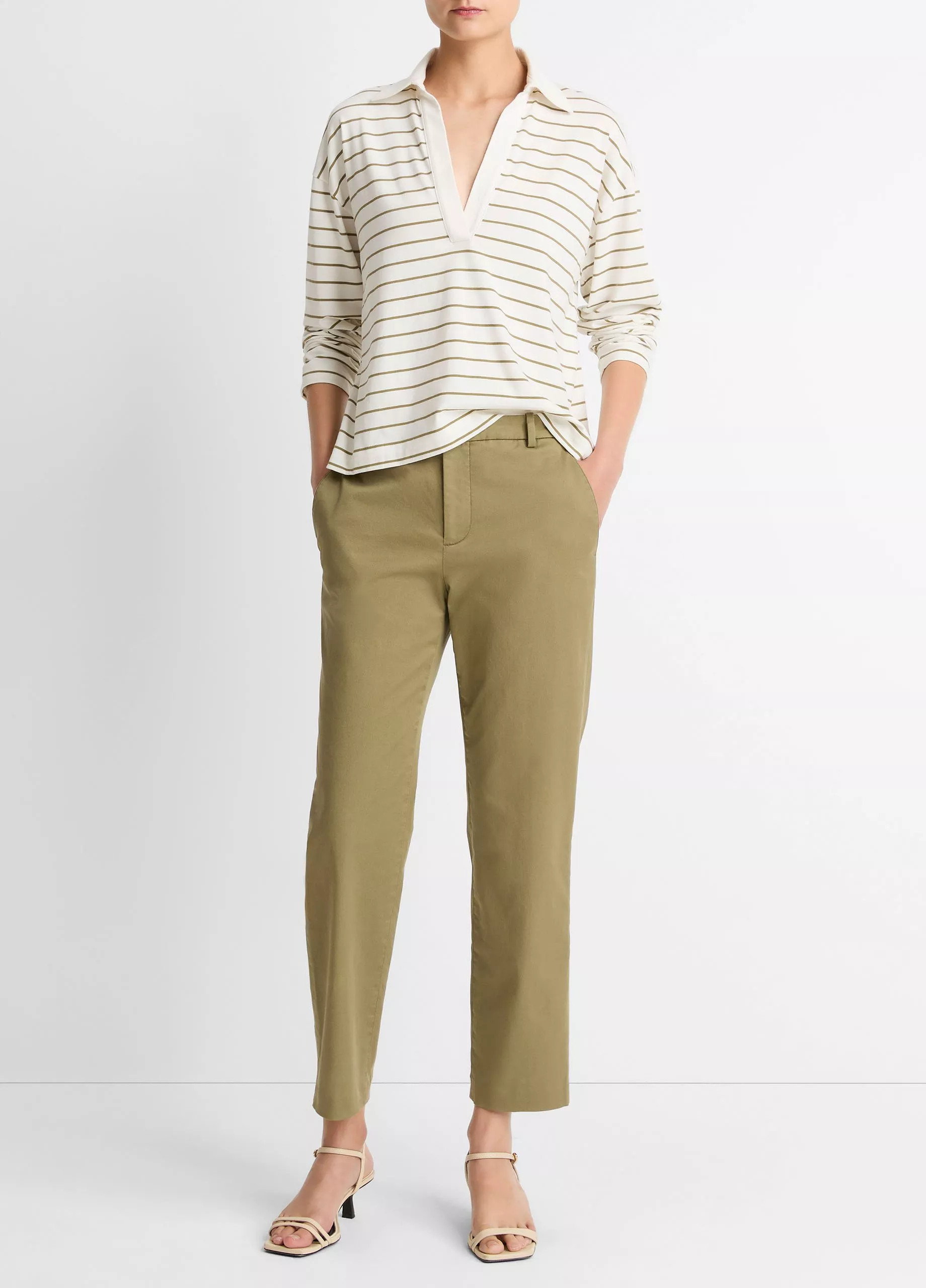Avery Mid-Rise Italian Stretch-Cotton Chino Pant | Vince LLC