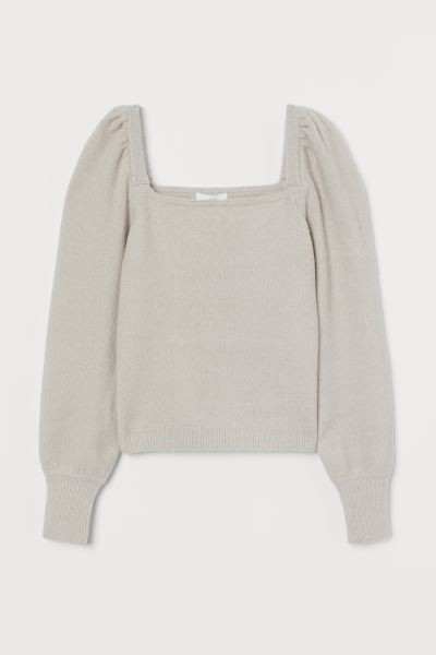Puff-sleeved Sweater | H&M (US + CA)