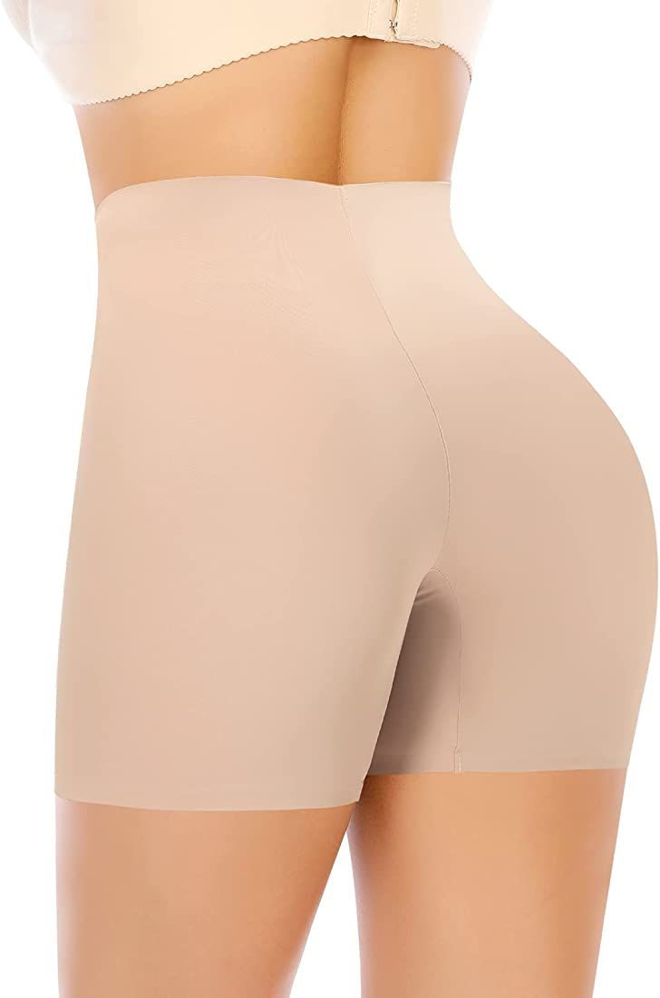 Seamless Shaping Boyshorts Panties for Women Tummy Control Shapewear Under Dress Slip Shorts Underwe | Amazon (US)