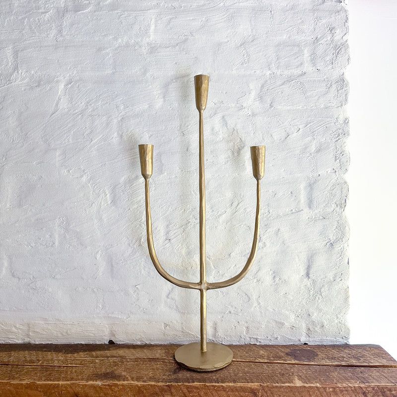Hand Forged Gold Candelabra | Purple Rose Home