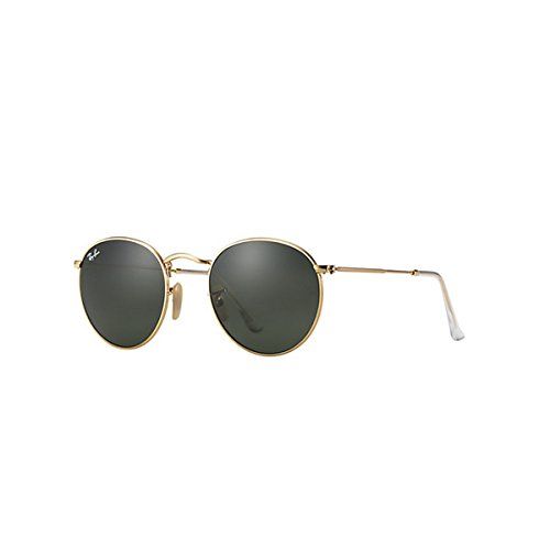 Ray-Ban ORB3447 001 Round Sunglasses,Gold Frame/Green Lens,50 mm | Amazon (US)