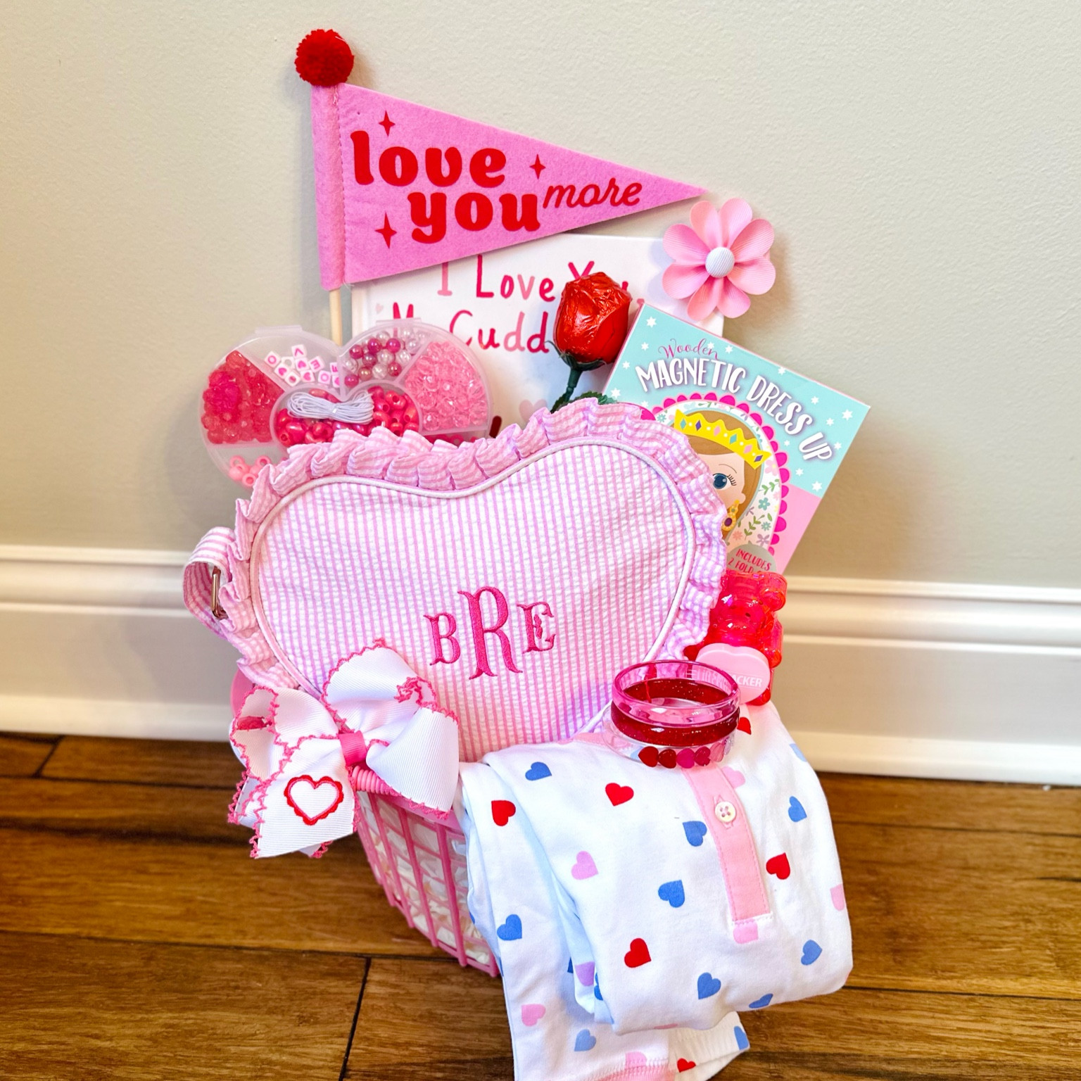 Brighton’s Valentine’s Day Basket! 🩷🩷🩷🩷 

Valentine basket, love basket, Valentine purse, Valentine pajamas, toddler girl gifts, 

#LTKkids #LTKSeasonal #LTKGiftGuide